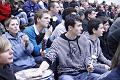 Les supporters encouragent... des beaux points serres